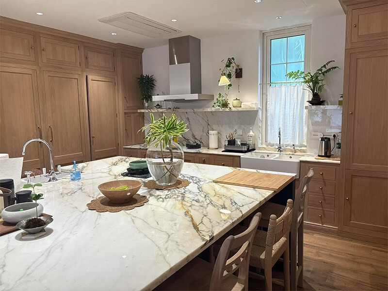 Paonazzo Marble kitchen countertop application