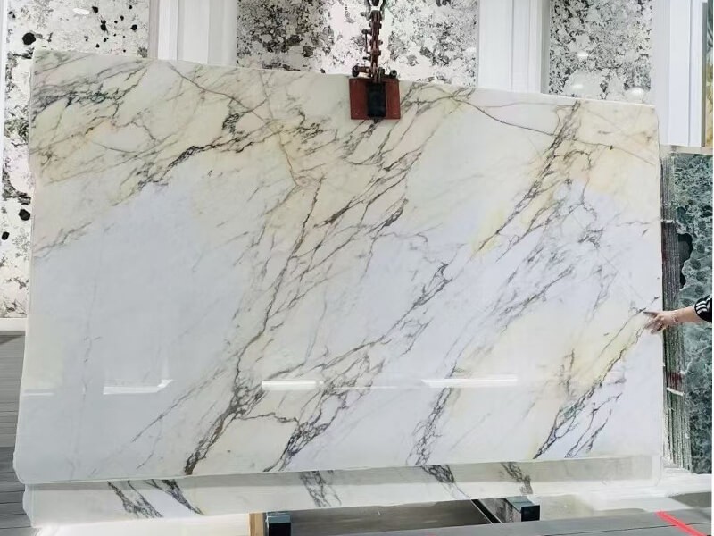 Paonazzo Marble full slab with broad distributed vein movement
