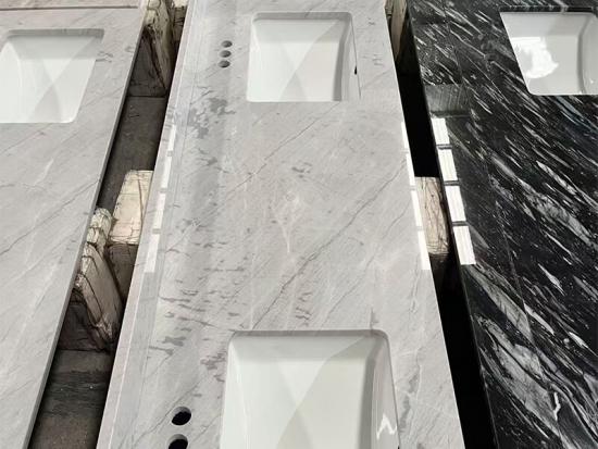 Noble Carrara Grey Vanity Top Sinks