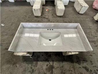 Noble Carrara Grey Vanity Top Sinks