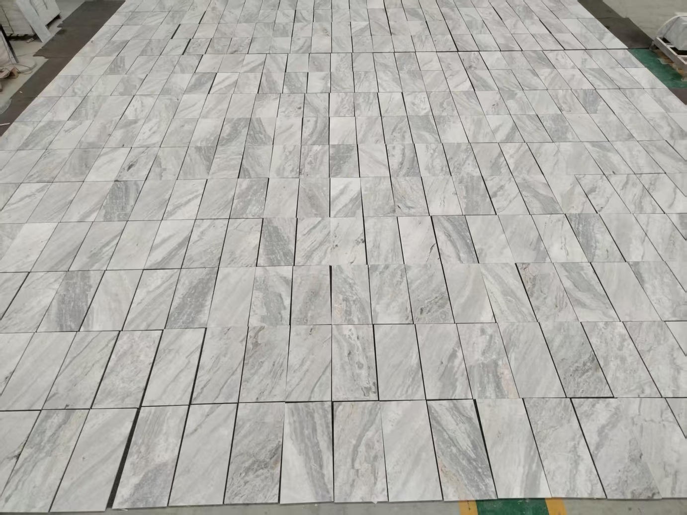 Jazz White marble cut-to-size dry lay