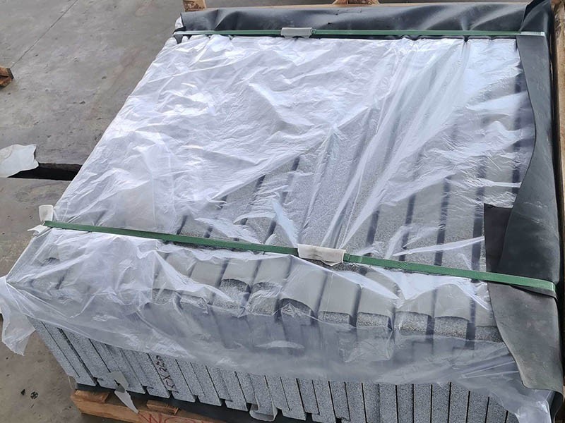 Wrapped Cambodia G654 granite pool coping with surface and edge protection