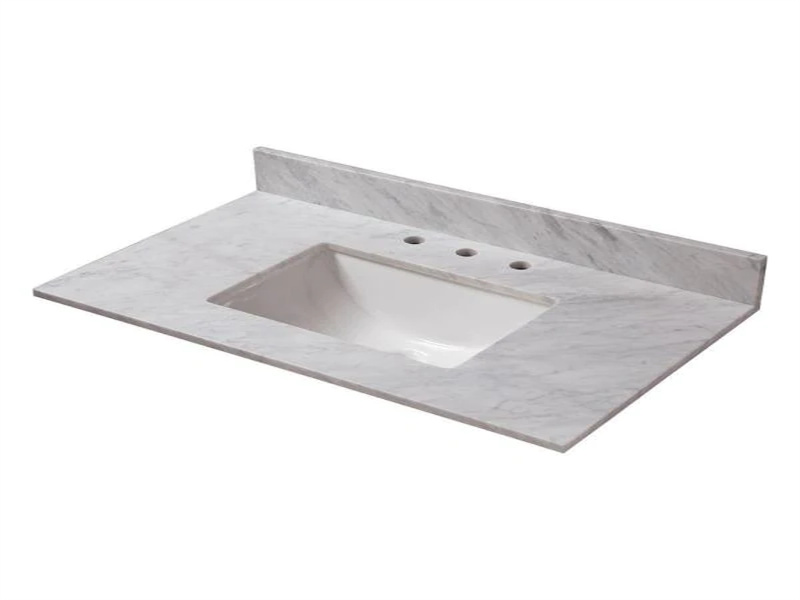 Carrara White Marble Bath Tops