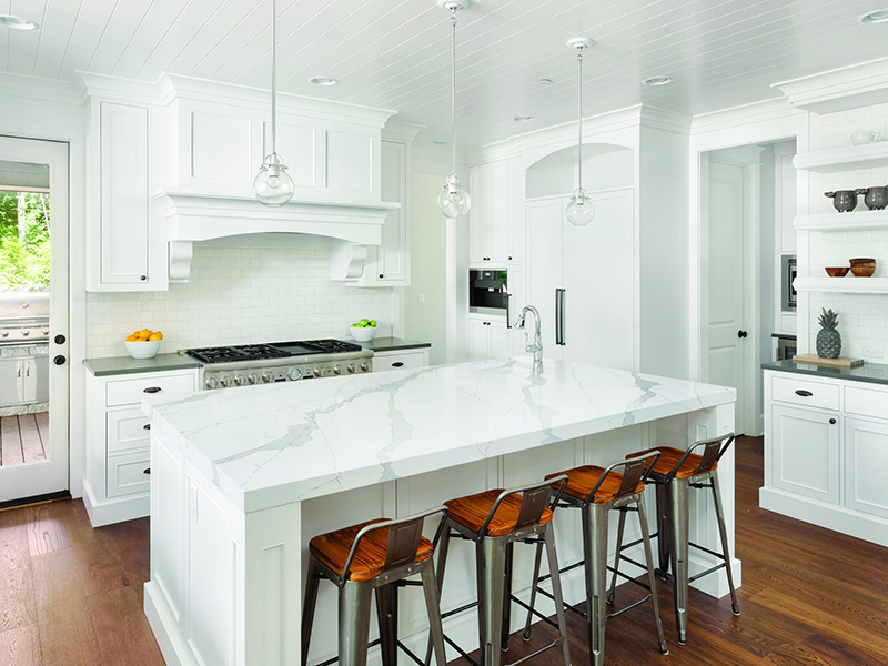 Classic Calacatta Quartz Kitchen Countertop