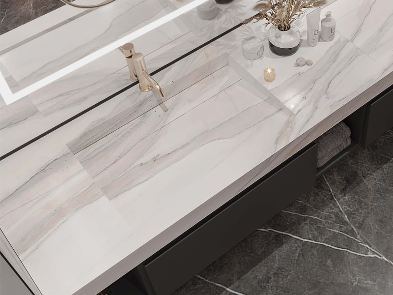 Tuscany White Sintered Stone Vanities